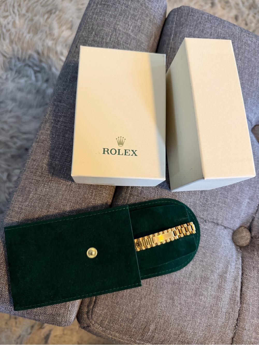 Gold-tone Scalloped rolex type Bracelet - unisex - Picture 5 of 8
